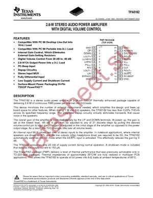 TPA0162PWPR datasheet  